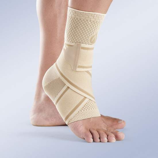 Cross-elastic ankle beige