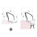 Swimming pool crane POOL E 185 Swimming pool crane POOL E 185